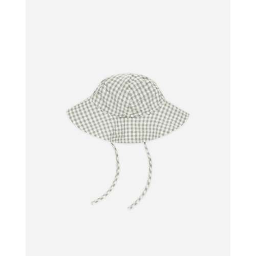 Rylee + Cru Floppy Sun Hat || Eucalyptus Gingham (6-12m)
