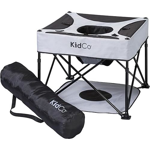 KidCo - GoPod Adjustable Height Travel Activity Seat with Floor Mat, Portable Baby Chair, Baby Activity Center (Midnight)