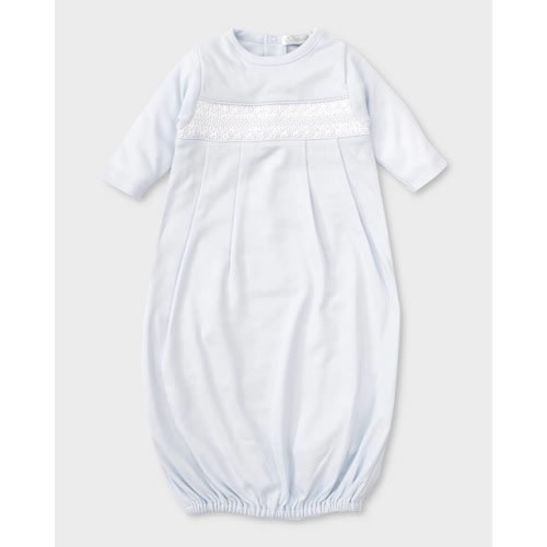 Boy's Hand-Smocked Pima Cotton Gown, Size Newborn