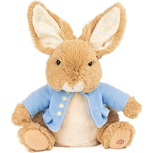 GUND Beatrix Potter Peter Rabbit Peek-a-Ears Animated Plush, Interactive Bunny Stuffed Animal, Sensory Toy for Babies and Toddlers, 11”