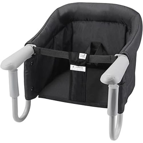 PandaEar Hook On High Chair| Baby Portable High Chair for Travel| Table High Chair Clip On Baby Eating Chair Booster Seat for Dining (Black)