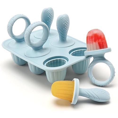 Silicone Baby Popsicle Molds with Sticks, Mini Popsicles Molds for Babies Breastmilk Popsicle Molds for Teething Relief, Frozen Treats Maker Popsicle Maker Ice Pop Mold for Toddlers Kids