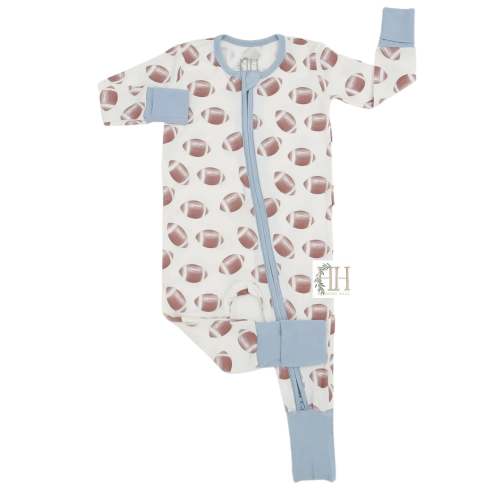 Boys Football Double Zipper Romper
 – Everleigh Elaine
