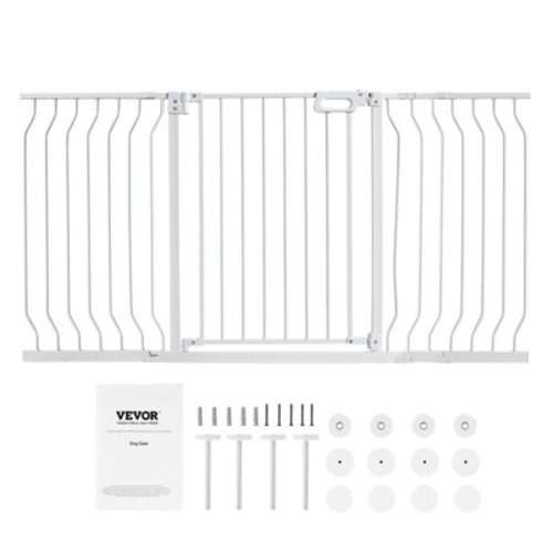 SKYSHALO Baby Gate: A Safety Stair Gate and Dog Barrier for Doorways, Adjustable Width from 29.5" to 57.8", 30" Tall