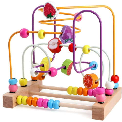 Motor Skills Loop Baby Toy Beads Labyrinth Motor Skills Cube Educational Toy Abacus Children's Toy from 1 2 3 Years Boy Girl Children