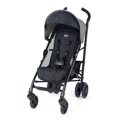 Chicco Liteway® Stroller, Compact Fold Lightweight Aluminum Frame Umbrella Baby Stroller, for Use with Babies and Toddlers up to 40 lbs. | Dune/Brown