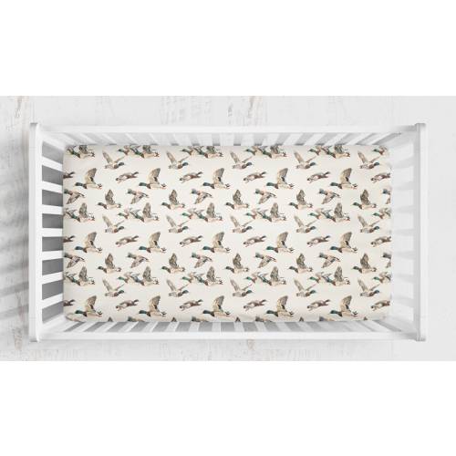 Mallard Ducks Crib Sheet and Change Pad Cover