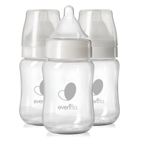 Evenflo Balance + Wide Neck Glass Bottles, 6oz 3 Pack - Evenflo Balance + Wide Neck Glass Bottles, 6oz 3 Pack