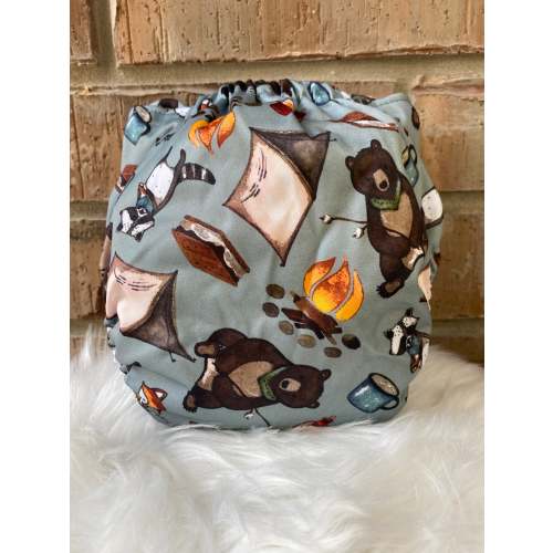 One Size Pocket "Woodland Camping"-In Stock