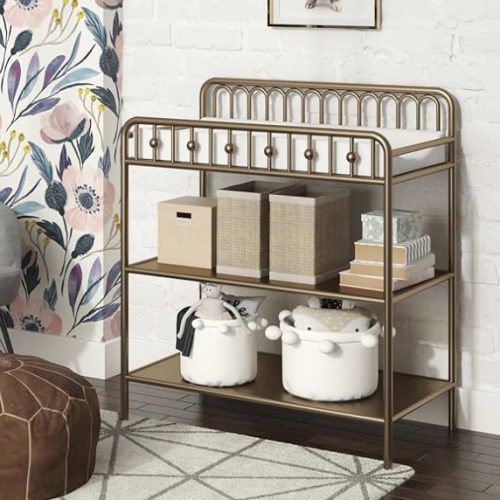 Little Seeds Monarch Hill Ivy Metal Changing Table, Gold