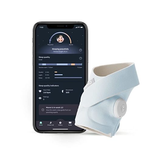 Owlet Dream Sock - Smart Baby Monitor with Heart Rate and Average Oxygen O2 as Sleep Quality Indicators, Bluemoon