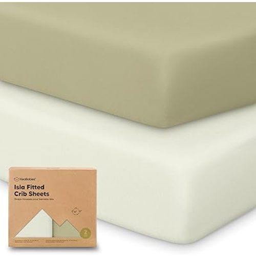 2-Pack Crib Sheets for Boys, Girls - Viscose Derived from Bamboo Fitted Crib Sheet, Baby Crib Sheets Neutral, Crib Mattress Sheet, Toddler Bed Sheets, Baby Sheets for Crib Fitted Sheets (Oregano)