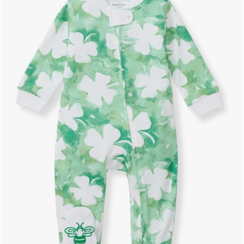 Burt's Bees Baby Boys' Sleep & Play PJs, 100% Organic Cotton One-Piece Zip Front Jumpsuit, Baby Boys Footie Pajamas & PJs