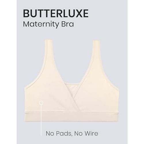 CRZ YOGA Butterluxe Maternity Nursing Bras for Women Crossover Wireless Sleep Breastfeeding Lounge Pregnancy Bralette Comfy
