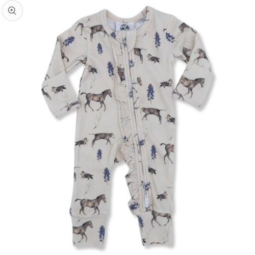 Spring on the Ranch -Ruffled- Folding Feet Jammies – Cowkid Clothing Company