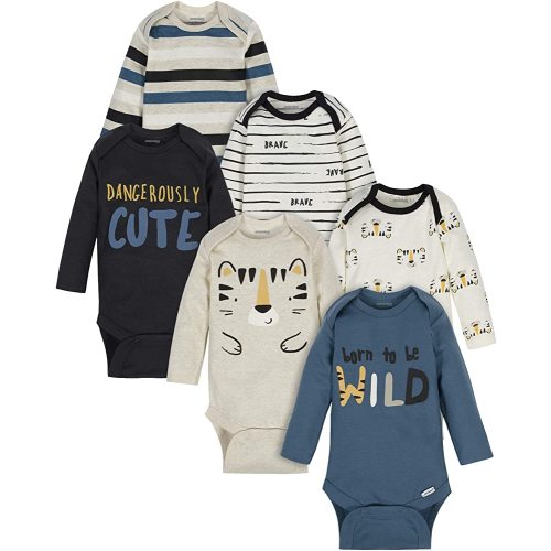 Onesies Brand unisex-baby 6-pack Long Sleeve Bodysuits