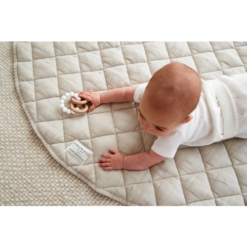 French Linen Play Mat - Oat