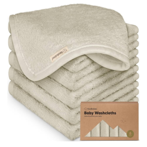 Baby Washcloths (6 Pack) | Stone