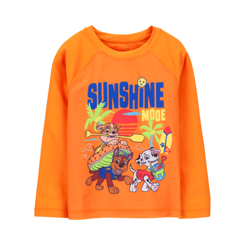 Toddler PAW Patrol Long-Sleeve Rashguard Swim Top - Orange - Carter's | Carter's