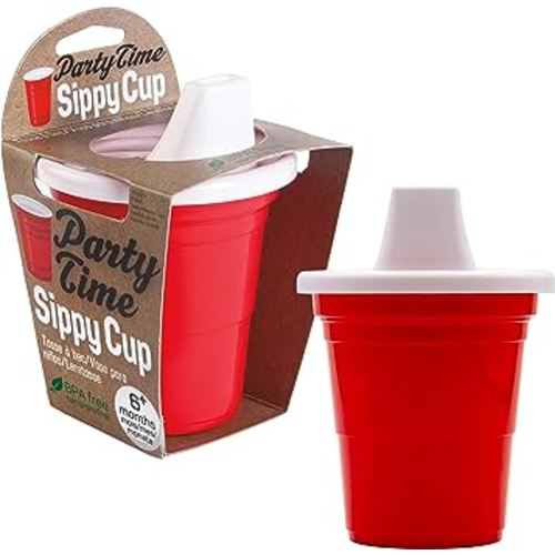 GAMAGO Party Time Baby Sippy Cup - Adorably Cute Learner Sippy Cup for Babies, Toddlers and Kids - 6+ Months Old - Holds 7 Ounces - BPA-Free - Food-Safe - Spill Proof - Easy to Clean
