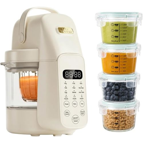SosekiBaby Tutto Baby Food Maker, Glass Bowl & 316L Stainless Steel Blades