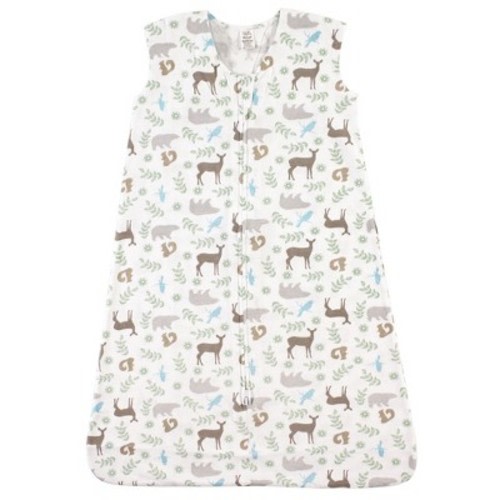 Touched by Nature Baby Boys Organic Cotton Sleeveless Wearable Sleeping Bag, Sack, Blanket, Forest, 6-12 Months