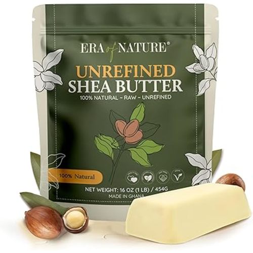 Organic Unrefined Raw AFRICAN IVORY WHITE SHEA BUTTER, for Dry Skin Base Beauty, Use Alone or in DIY Body Butters, Soaps & Lotions - 1lb