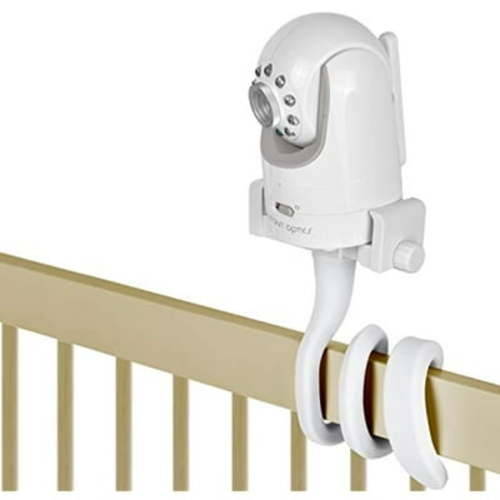 iTODOS Baby Monitor Mount Camera Shelf Compatible with Infant Optics DXR 8 & DXR-8 Pro and Most Other Universal Baby Camera Holder,Attaches to Crib Cot Shelves or Furniture (White)