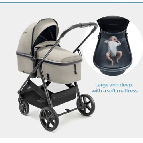 Mompush Wiz 2-in-1 Convertible Baby Stroller with Bassinet Mode - Foldable Infant Stroller to Explore More as a Family - Toddler Stroller with Reversible Stroller Seat