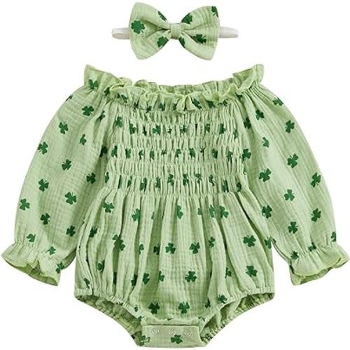 Newborn Baby Girl Outfit Cute Romper Long Sleeve Ruched Bodysuit Comfy Outfits Baby Girl Clothes
