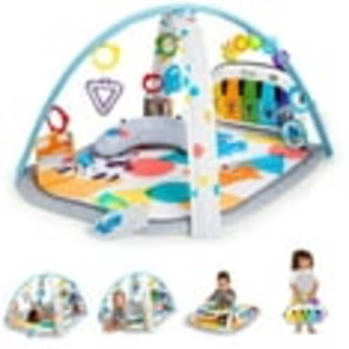 Baby Einstein 4-in-1 Kickin' Tunes Activity Piano & Language Discovery Gym for Newborn Infant Toy
