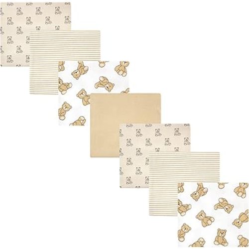 Hudson Baby Unisex BabyCotton Flannel Receiving Blankets Bundle