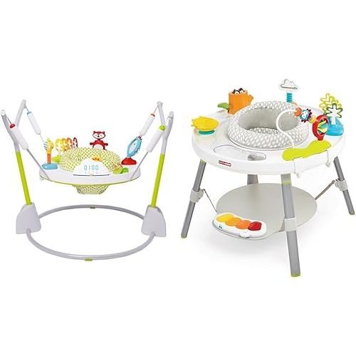 Skip Hop Baby Foldable Activity Jumper for Baby Ages 4m+, Explore & More Activity Jumper & Baby Activity Center: Interactive Play Center with 3-Stage Grow-with-Me Functionality, 4mo+, Explore & More