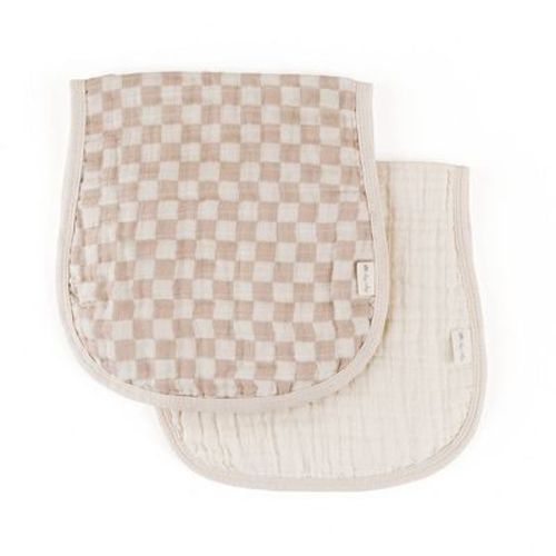 Itzy Ritzy Itzy Cotton Burp Cloths - Check yes - 2ct