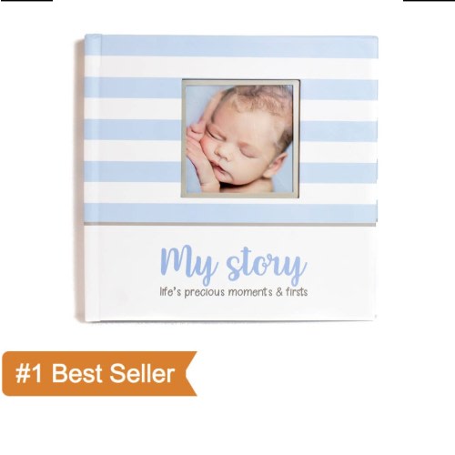 Baby Book First Year | Baby Journal | Baby Memory Book | New Baby Gift | Baby Shower Gift | Pregnancy Gift, Gender Neutral - Blue