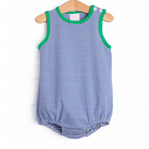 Georgie Bubble, Green and Royal Blue Stripe – Stitchy Fish