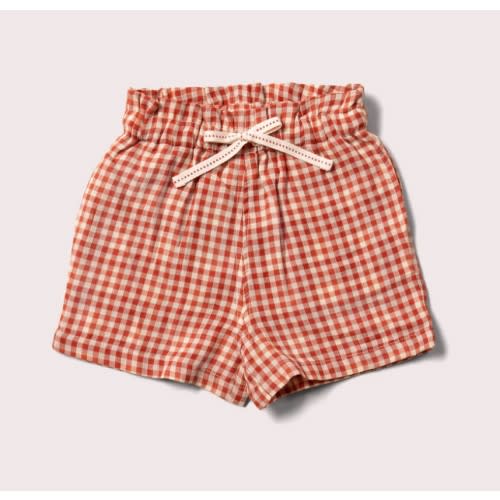Little Red Check By The Sea Shorts