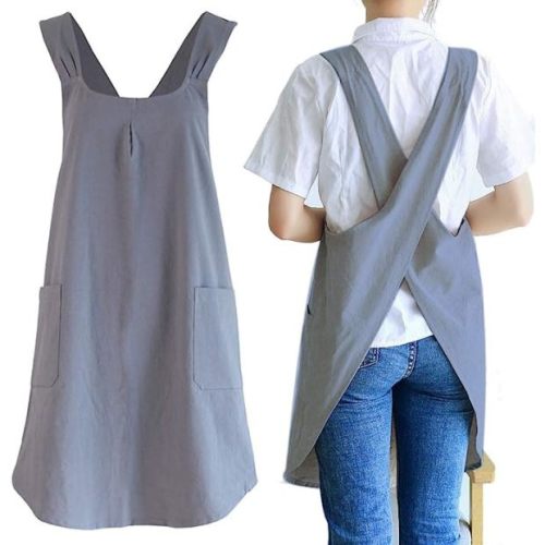 NEWGEM Linen Cross Back Aprons