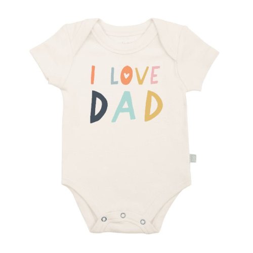 Organic Baby Onesie - I Love Dad | 100% Soft Cotton | Daddy Onesie – Finn + Emma