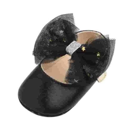 Holiday Deals! Ohufall Toddler Shoes Baby Girls Mary Janes Flat Bowknot Rubber Sole First Walker Princess Dress Shoes Clearance