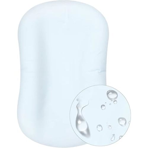MEXXI Organic Waterproof Baby Lounger Cover | 100% Organic Cotton Hypoallergenic and Breathable Organic Cotton Baby Nest Cover (Cover Only) (Baby Blue, Waterproof)