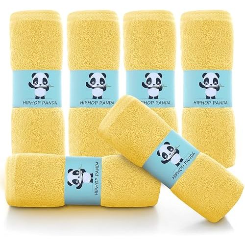 HIPHOP PANDA Ultra Soft Baby Washcloths, 2-Layer Absorbent Wash Cloths