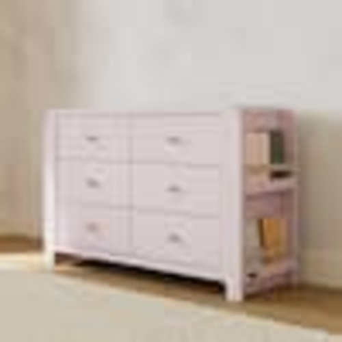 Graco Read-with-Me Blush with Driftwood 6 Drawer 52.01 in. Wide Dresser 03716-972