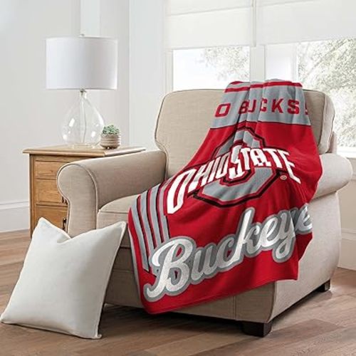 NORTHWEST NCAA Ohio State Buckeyes 46" x 60" Microfiber Throw Blanket