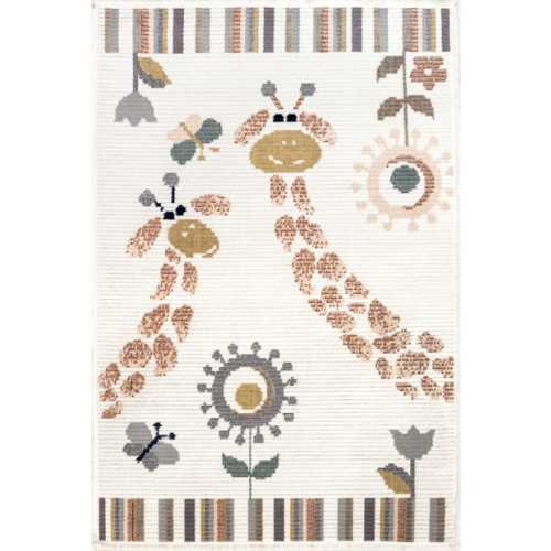 Blanche Kyza Kids Giraffe Beige Rug