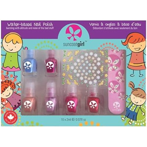Non Toxic Peelable Children's Nail Polish Set, Mini Mani