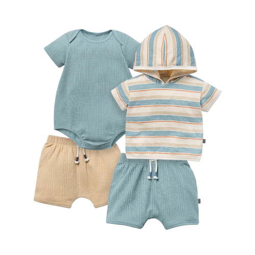 Modern Moments by Gerber Baby Neutral Organic 4-Piece Outfit Set, Sizes 0/3 Months - 24 Months