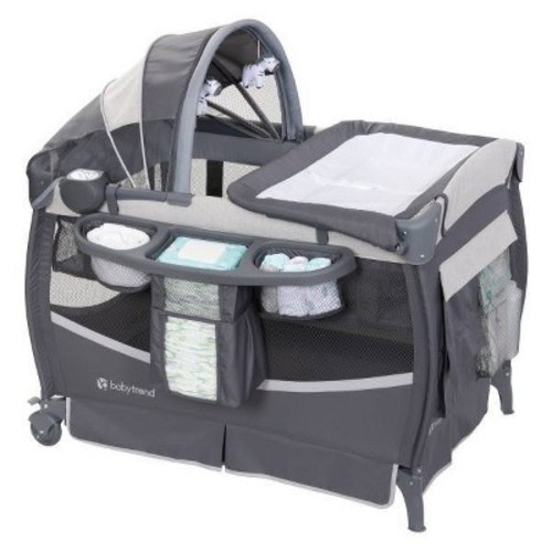Baby Trend Deluxe II Nursery Center Portable Playard, Color: Misty Gray