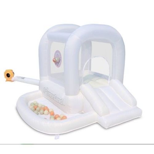 Bounceland Mini Inflatable Bounce House with Ball Pit - White
