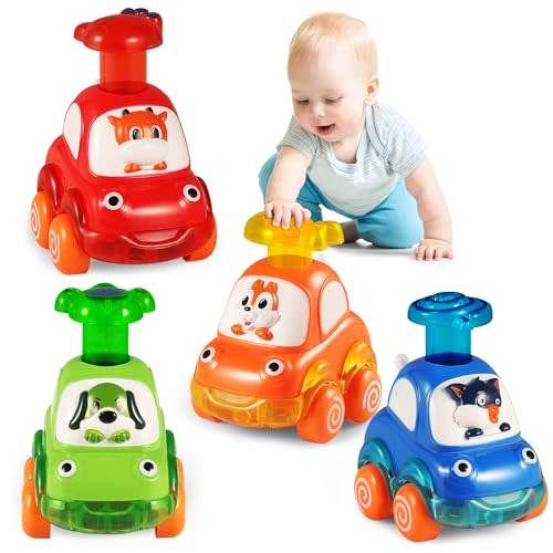 ALASOU Animal Car Toys for 1 2 Year Old Boy|Baby Toys 12-18 Months|1 Year Old Boy Gifts for Toddler Toys Age 1-2|1 2 Year Old Boy Birthday Gift for Infant Toddlers|Easter Basket Stuffers for Toddler